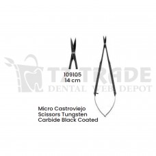 Micro Castroviejo Scissors Tungsten Carbide Black Coated Micro Castroviejo Scissors Tungsten Carbide Black Coated