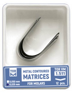 Metal Contoured Matrices for Molars. shape 1 (without ledge) 12 pcs. N 1.511